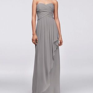 David’s Bridal Grey Bridesmaids Dress